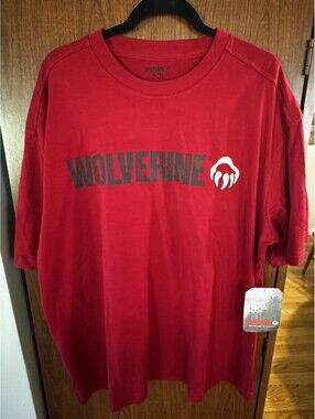Wolverine Mason Graphic SS T Shirt Mens XL Red Logo Short Sleeve NWT Cotton